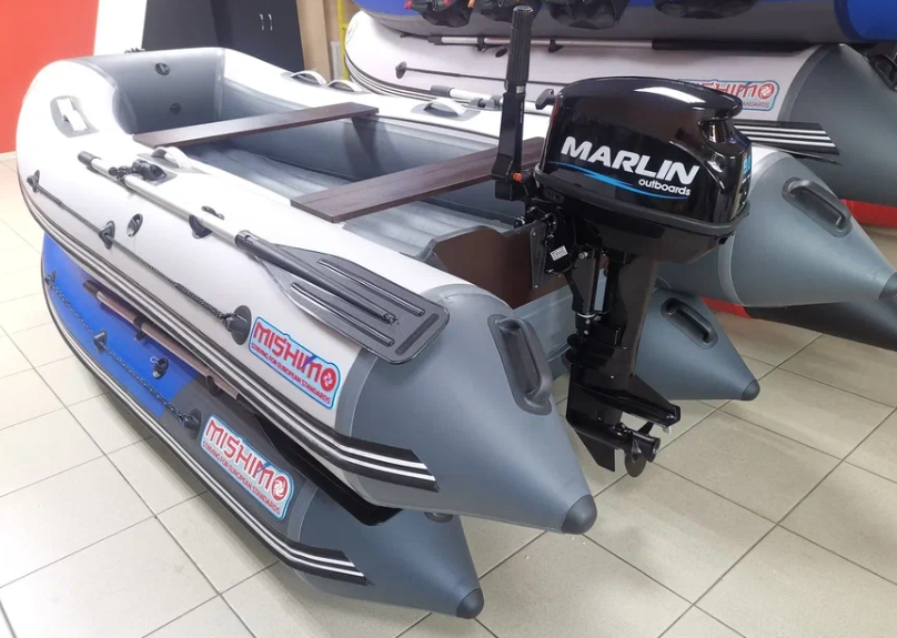 КОМПЛЕКТ ЛОДКА MISHIMO LITE 350 + МОТОР 9,8 Л.С. в Альметьевске