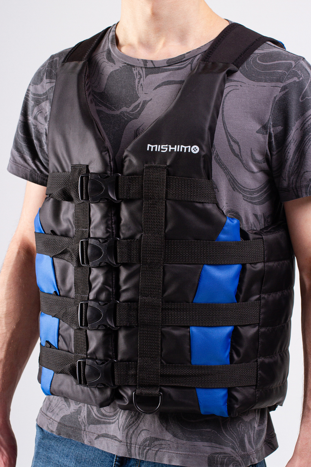 Жилет спасательный MISHIMO PRO Премиум качества Черно-синий в Альметьевске