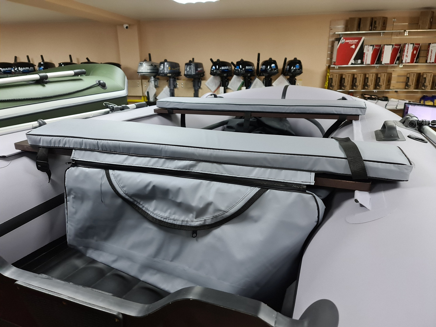 КОМПЛЕКТ МЯГКИХ НАКЛАДОК С СУМКОЙ ДЛЯ ЛОДОК 90Х20 СЕРЫЙ в Альметьевске