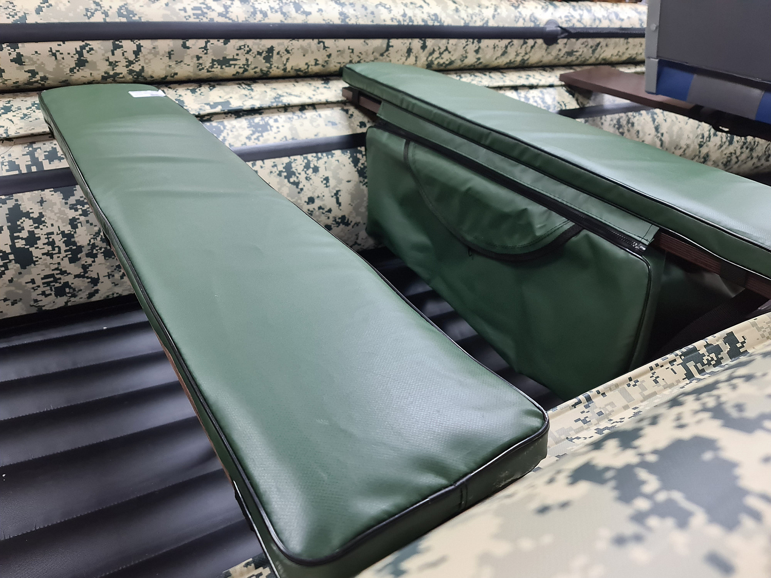 КОМПЛЕКТ МЯГКИХ НАКЛАДОК С СУМКОЙ ДЛЯ ЛОДОК 110Х20 ЗЕЛЕНЫЙ в Альметьевске