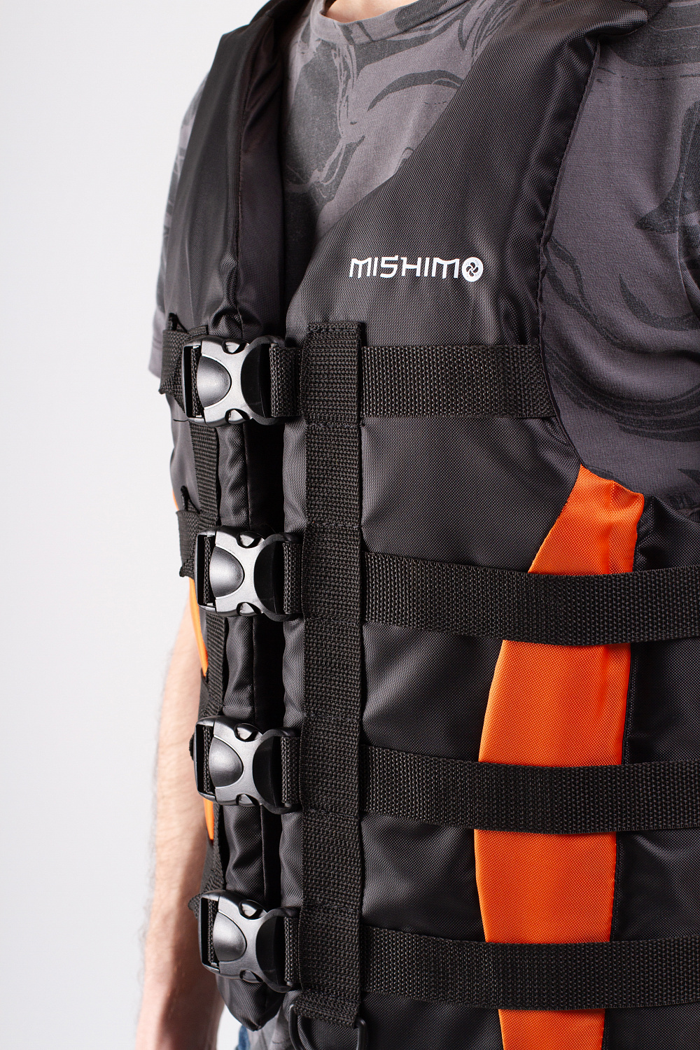 Жилет спасательный MISHIMO PRO Премиум качества Черно-оранжевый в Альметьевске