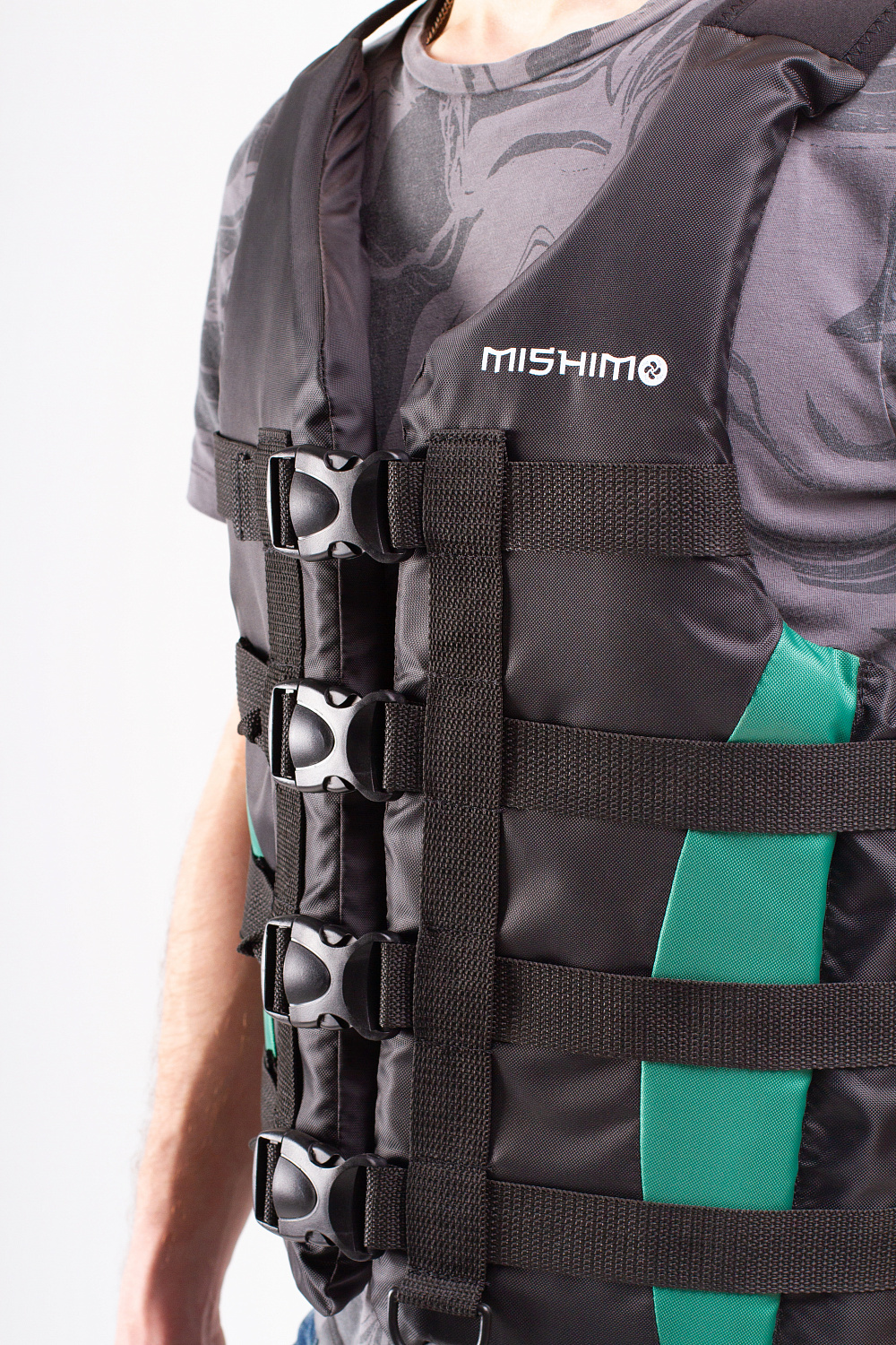 Жилет спасательный MISHIMO PRO Премиум качества Черно-зеленый в Альметьевске