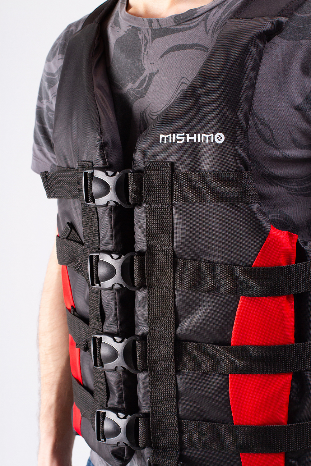 Жилет спасательный MISHIMO PRO Премиум качества Черно-красный в Альметьевске
